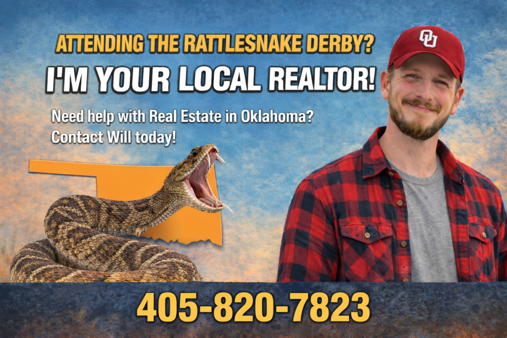 Oklahoma Realtor and Official Sponsor of Rattlesnakederby.com site Will Baker Jr Realtor Altus Oklahoma